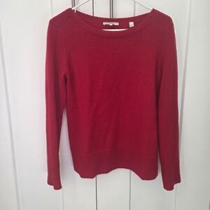 Vince %100 Cashmere Red Crew Neck Sweater XS